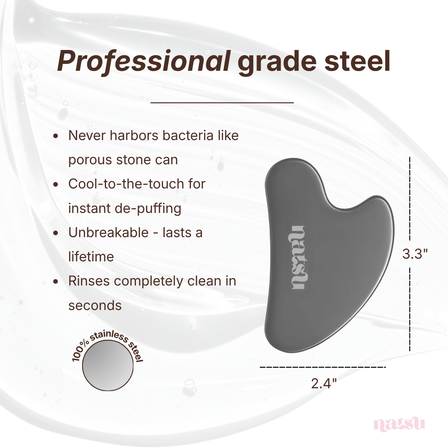 STAINLESS STEEL GUA SHA (FACIAL MASSAGE TOOL)