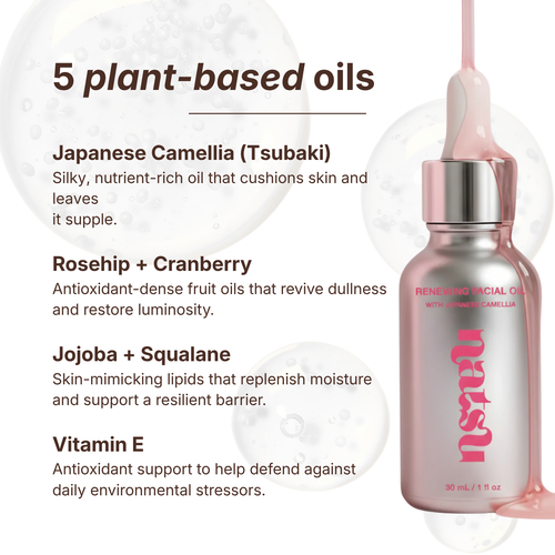REMOVAL OIL WITH JAPANESE CAMELLIA