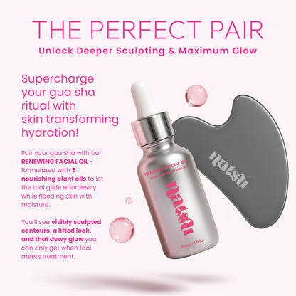 Sculpt & Glow Set - Renewing Facial Oil & Stainless Steel Facial Massage Tool