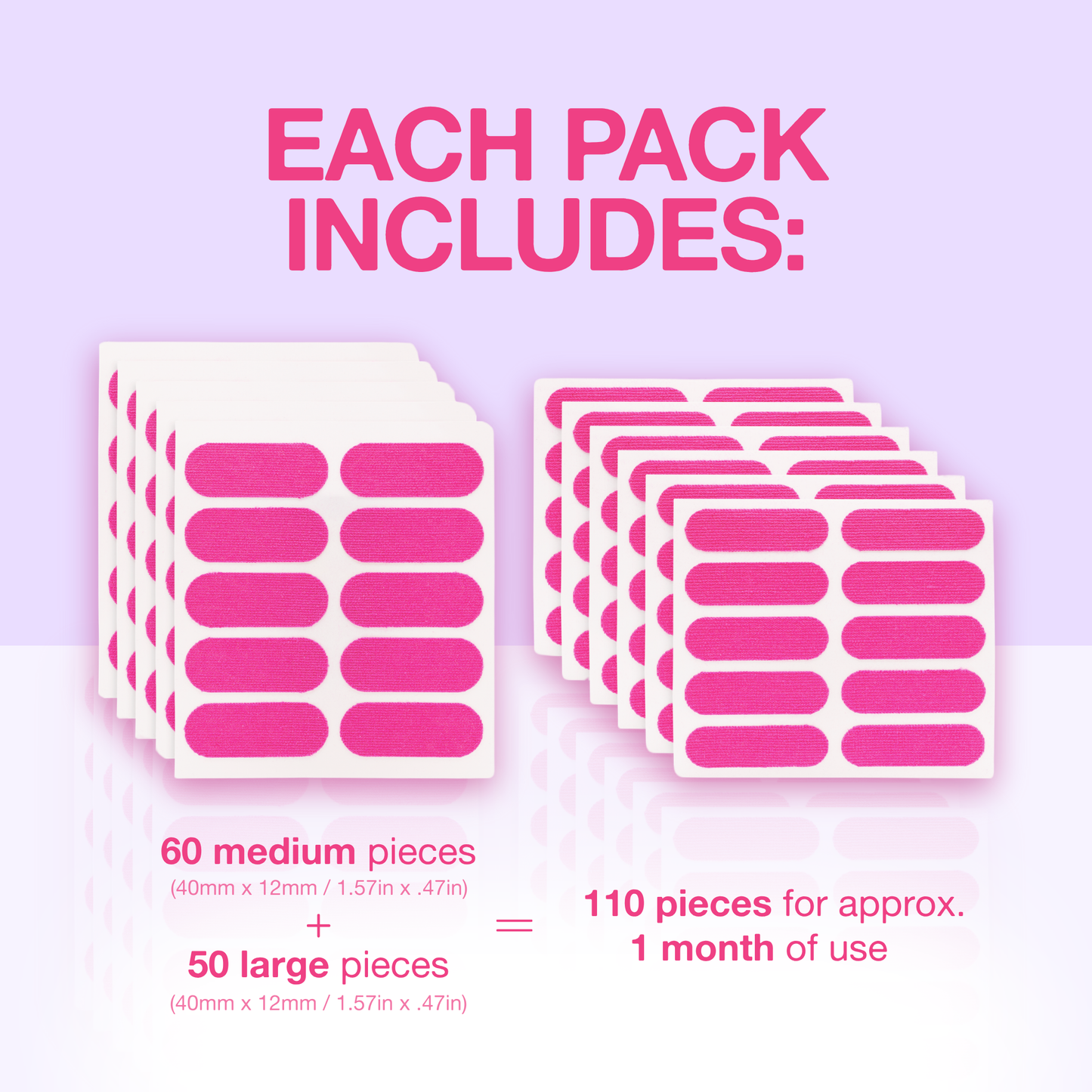 Beauty Face Tape - 110 Pre-Cut Strips