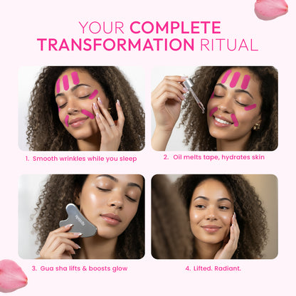 Sculpt & Glow Set - Renewing Facial Oil & Stainless Steel Facial Massage Tool